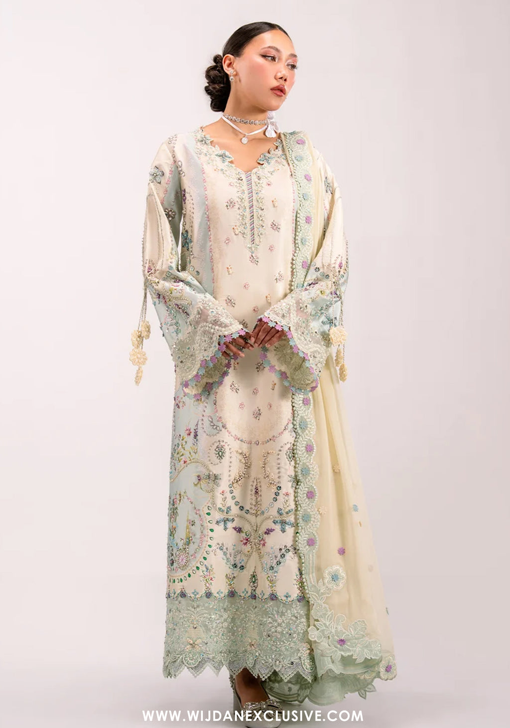 Luxe by Qalamkar | Unstitched Embroidered Silk Formal Collection - 2026 (AZURE)