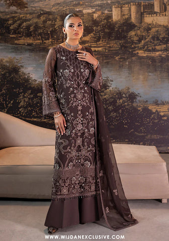 Riwayat Lamisah Unstitched Chiffon Collection - 2025 by Lavish (Cinnamon)