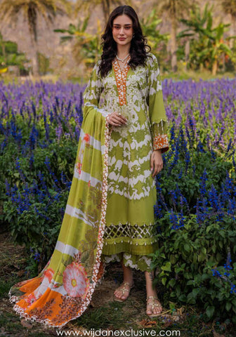Combination Un-Stitched Lawn Collection'25 Vol-01 by Charizma D-08
