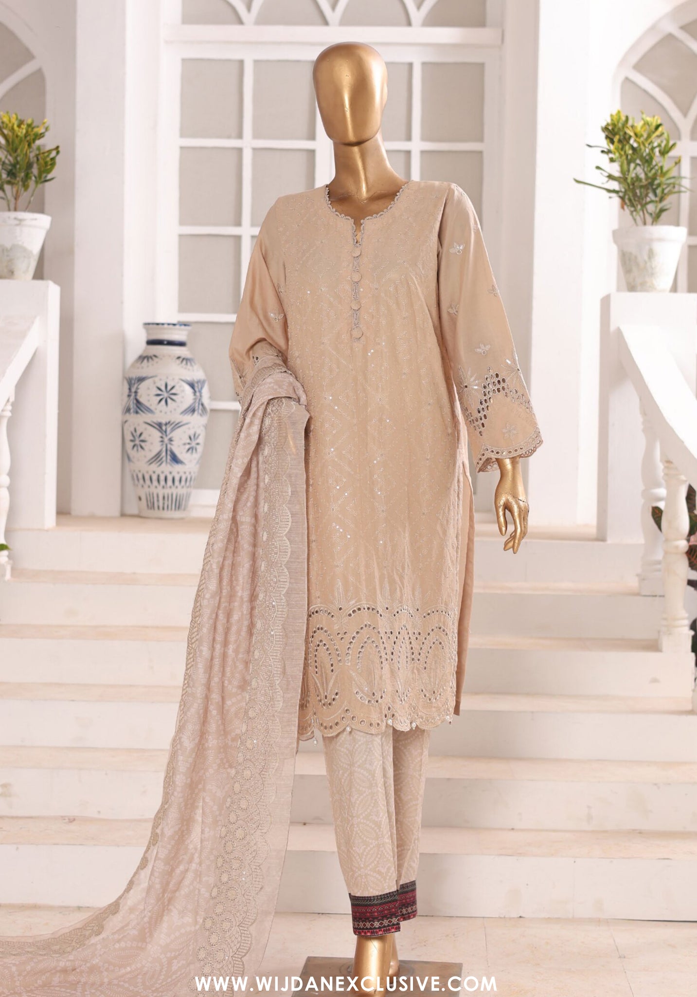 Aifa Dynasty Chikankari Unstitched Luxury Lawn Collection - 2026 (D-08)