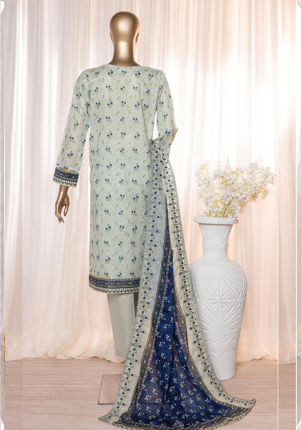 Rimjhim Printed Embroidered Lawn Collection by HZ Textiles D-08