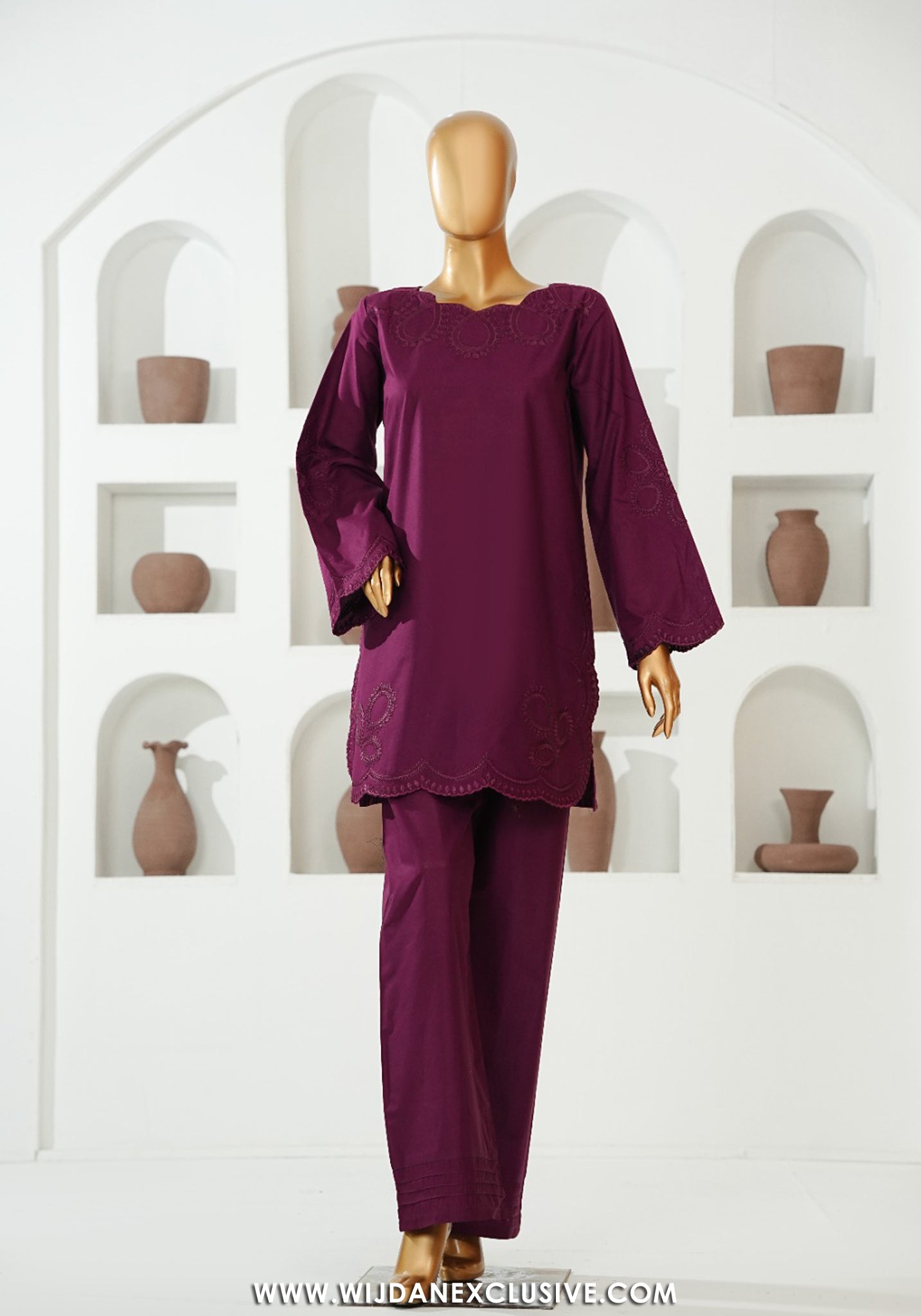 Aaramé Stitched 2PC Co-ords Cotton Embroidered Collection - 2026 (D-08)