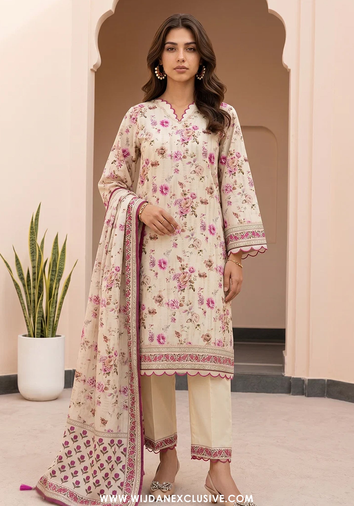 Zellbury Unstitched 3pc Digital Printed Lawn Collection - 2026 (WUS-8073)