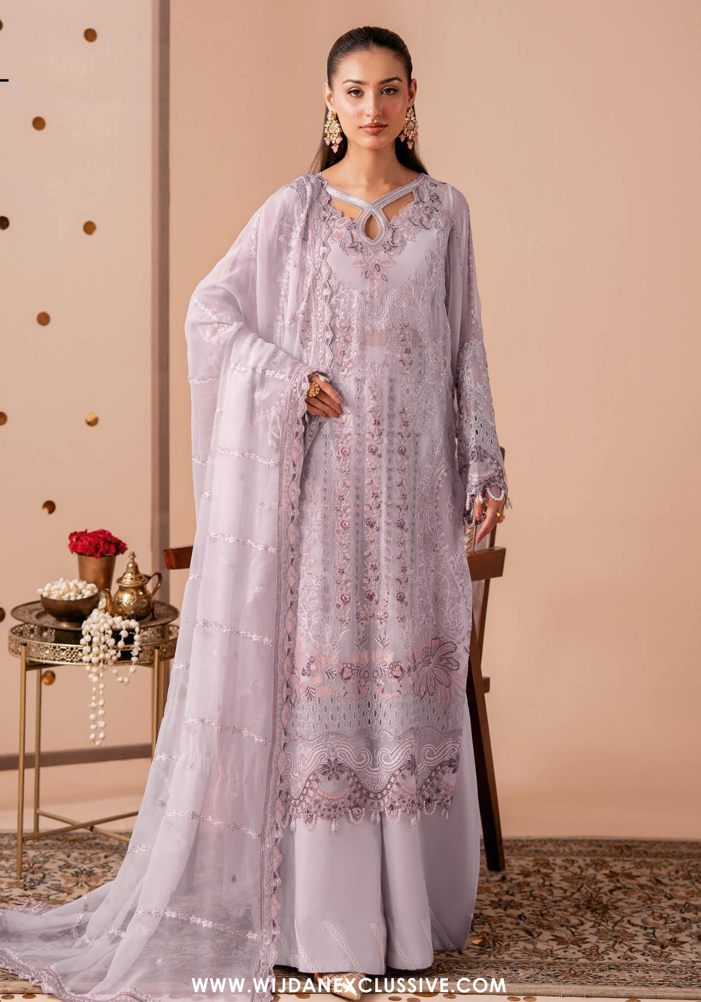 Dastak by Ramsha | Unstitched Luxury Formal Chiffon Collection - 2026 (D-08)