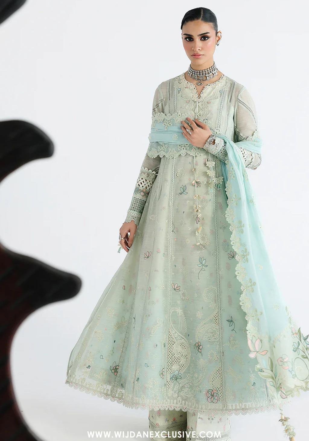 Qalamkar Unstitched Embroidered Festive Lawn Collection - 2026 (SABEL)