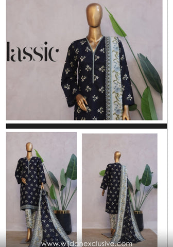 Bin Saeed Exclusive Printed 3PC Lawn Collection'25 Vol-09 D-08