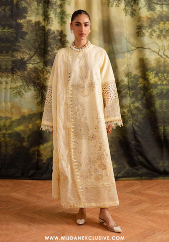 Marjjan Guzel Unstitched Embroidered Lawn Collection - 2025 SMC-203 (Yellow)