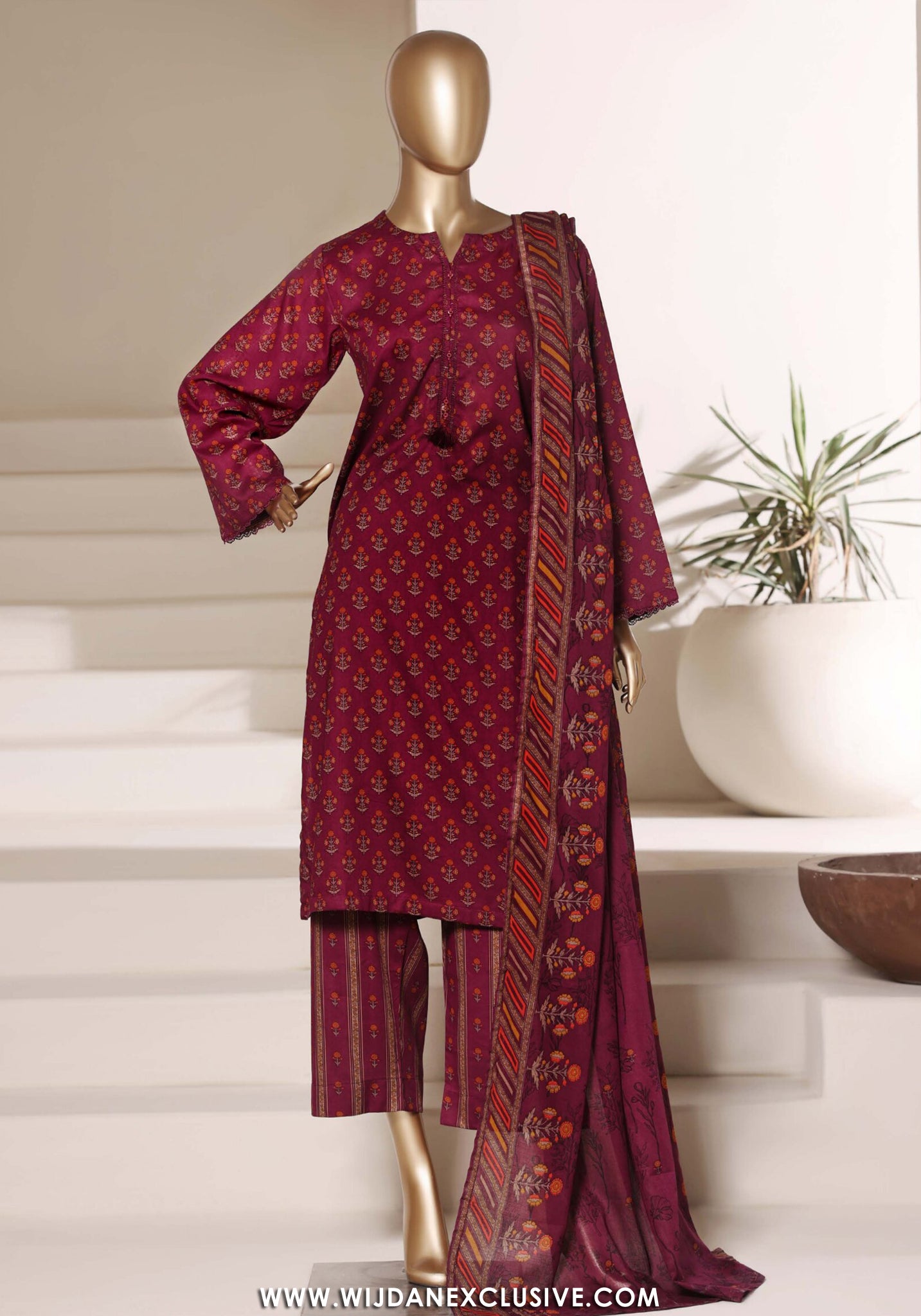 Sadabahar Stitched Printed Lawn Vol-06 Collection - 2026 (D-08)