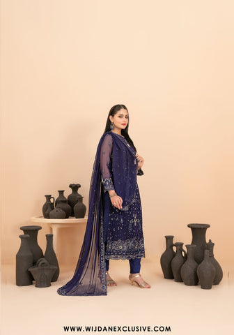 Saiyaara by Tawakkal | Semi-Stitched Fancy Embroidered Chiffon Collection - 2025 D-4231