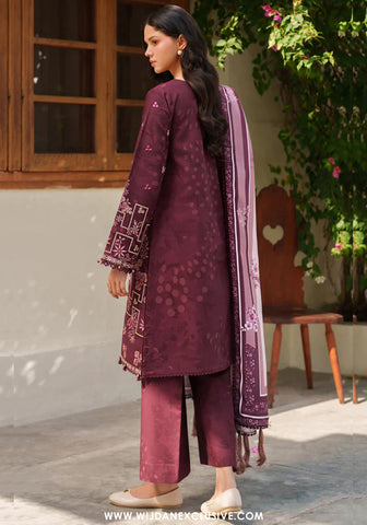 Meline by Farasha | Unstitched Premium Viscose Collection - 2025 (MAUVE CREAM)