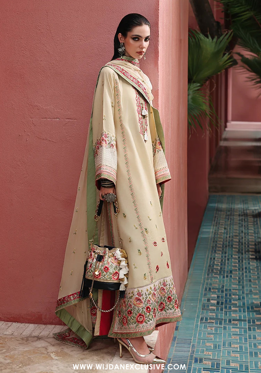 Nuvera by Mushq | Unstitched Embroidered Raw Silk Formal Collection'26 (CARDINAL GEM)