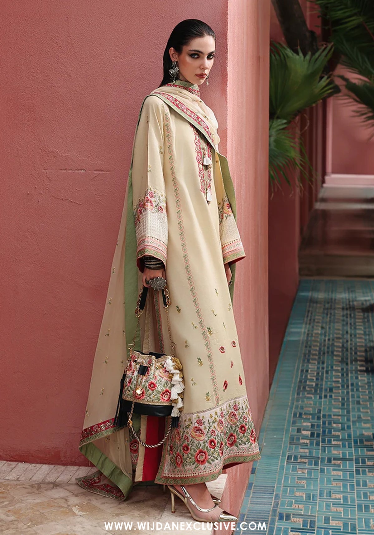 Nuvera by Mushq | Unstitched Embroidered Raw Silk Formal Collection'26 (CARDINAL GEM)