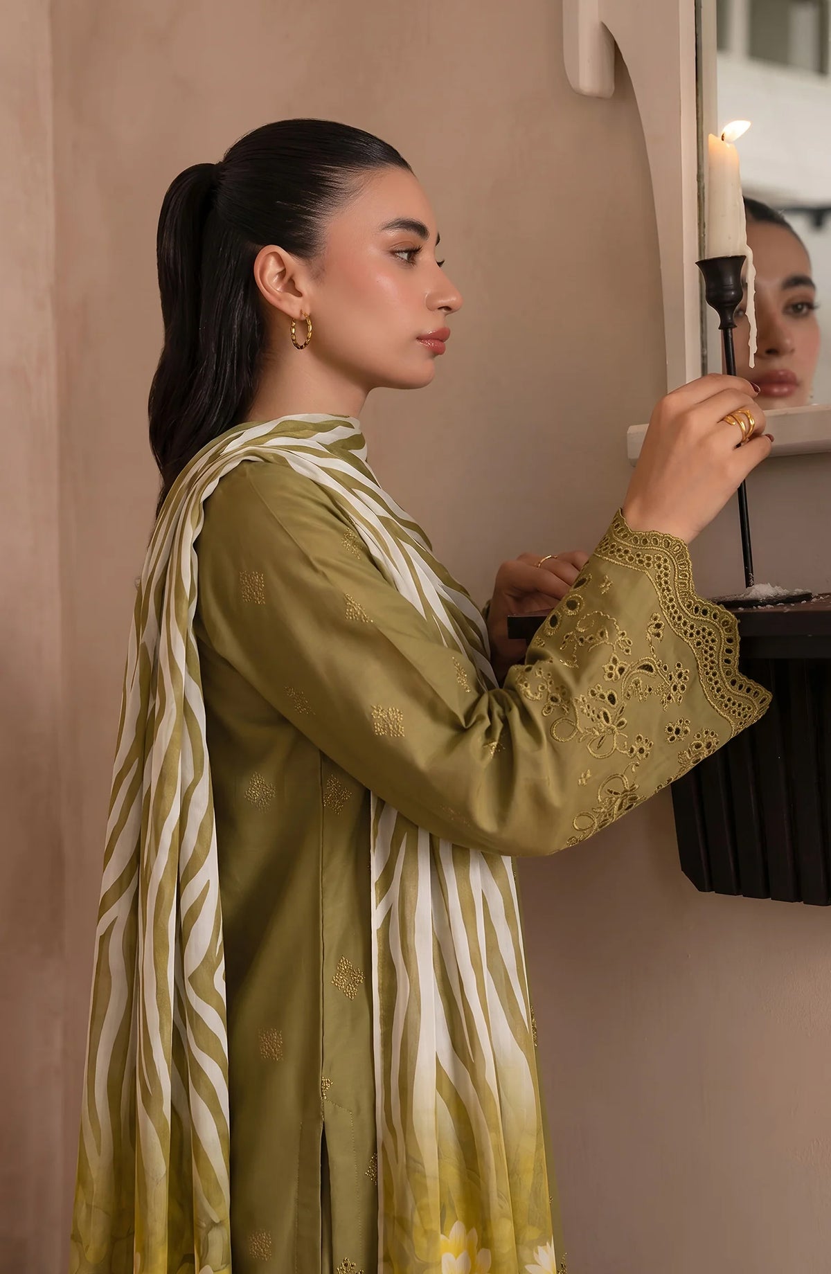 Jeem by  Amna  Khadija | Stitched Chikankari Lawn Collection - 2026 (D-08)