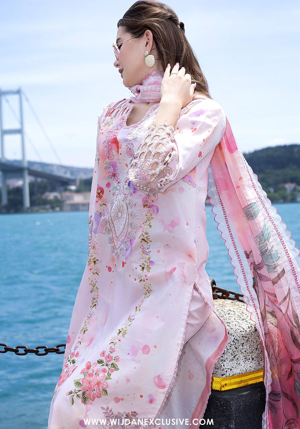 Sunshine Bloom Premium Unstitched Embroidered Collection - 2026 (D-08)