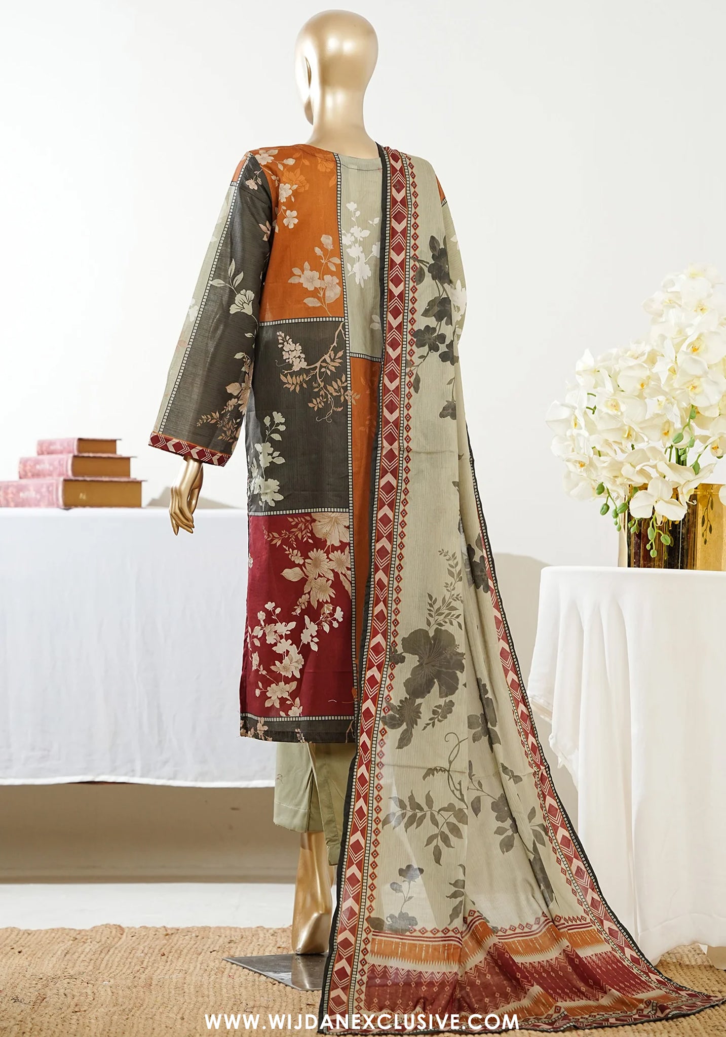 Bin Saeed Stitched Exclusive Printed Lawn Vol-07 Collection – 2026 (D-08)