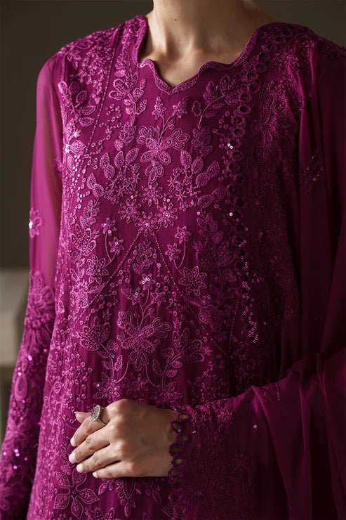 Modern Heirloom by Emaan Adeel | Unstitched Emb Chiffon Formal'26 (ROSE MEMOIR)