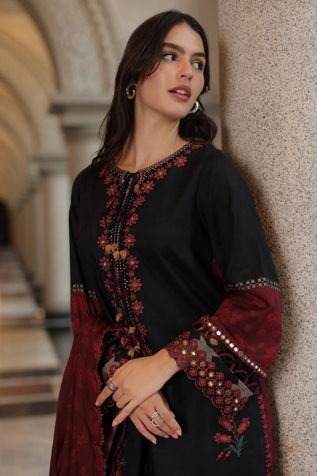 Aniiq by Charizma | Unstitched Embroidered Linen Vol-II Collection'26 (ANW7-18)