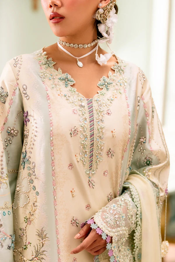 Luxe by Qalamkar | Unstitched Embroidered Silk Formal Collection - 2026 (AZURE)
