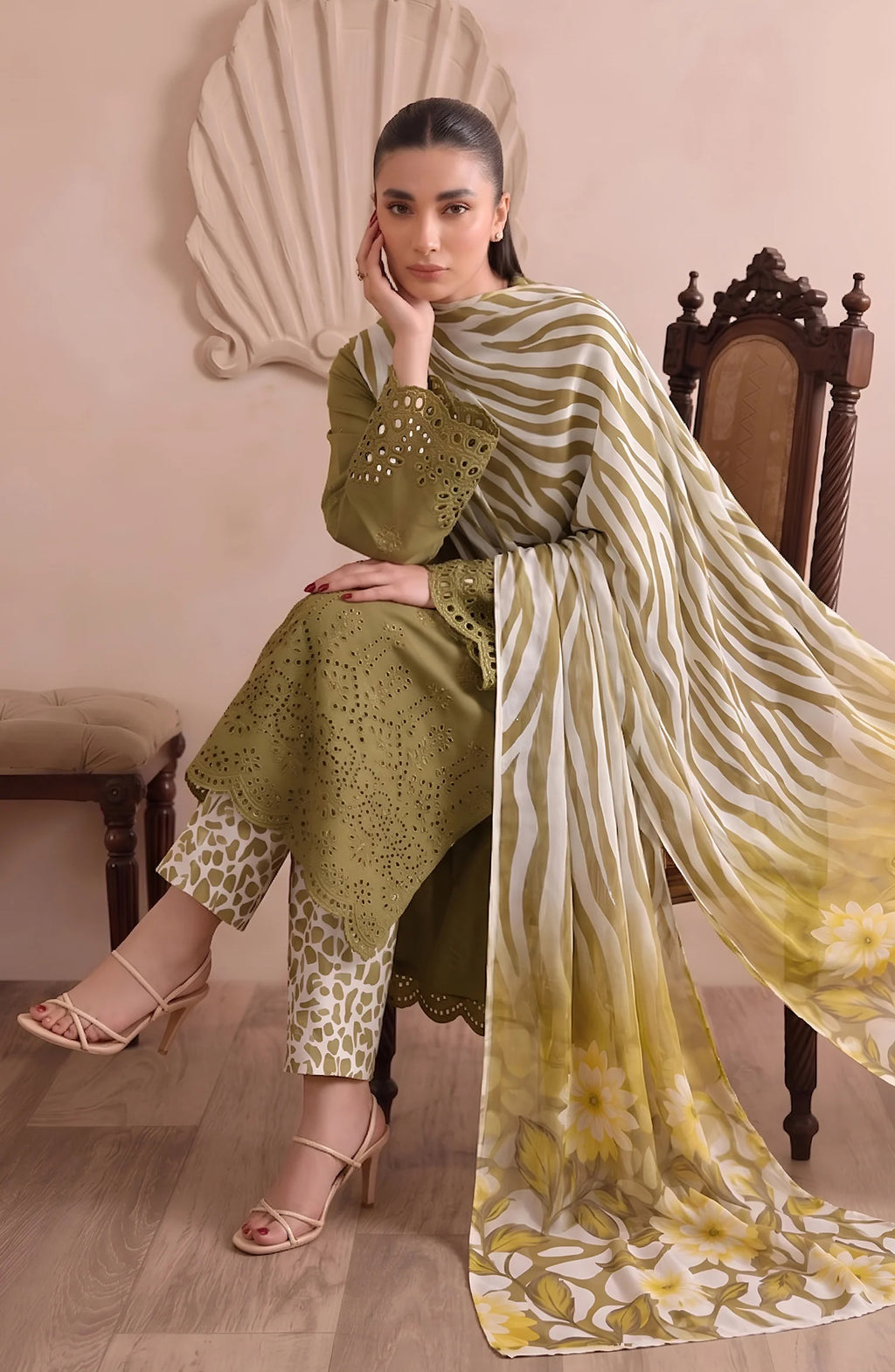 Jeem by  Amna  Khadija | Stitched Chikankari Lawn Collection - 2026 (D-08)