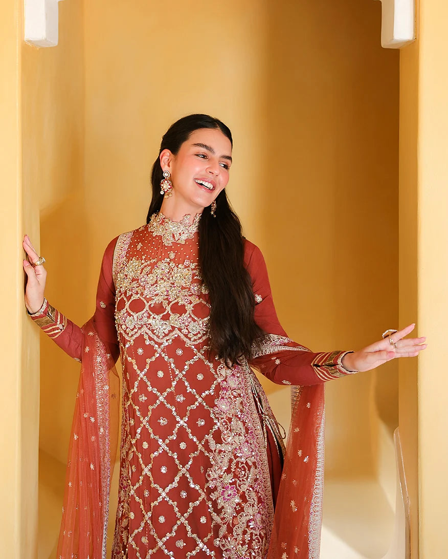 Bachelorette Chronicles by Mushq | Unstitched Embroidered Chiffon Collection'26 (ROSE ROMANCE)
