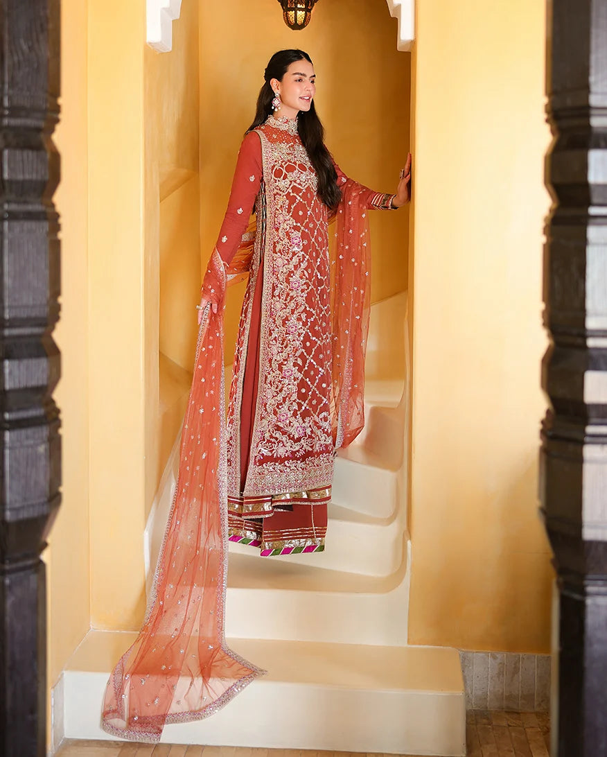 Bachelorette Chronicles by Mushq | Unstitched Embroidered Chiffon Collection'26 (ROSE ROMANCE)
