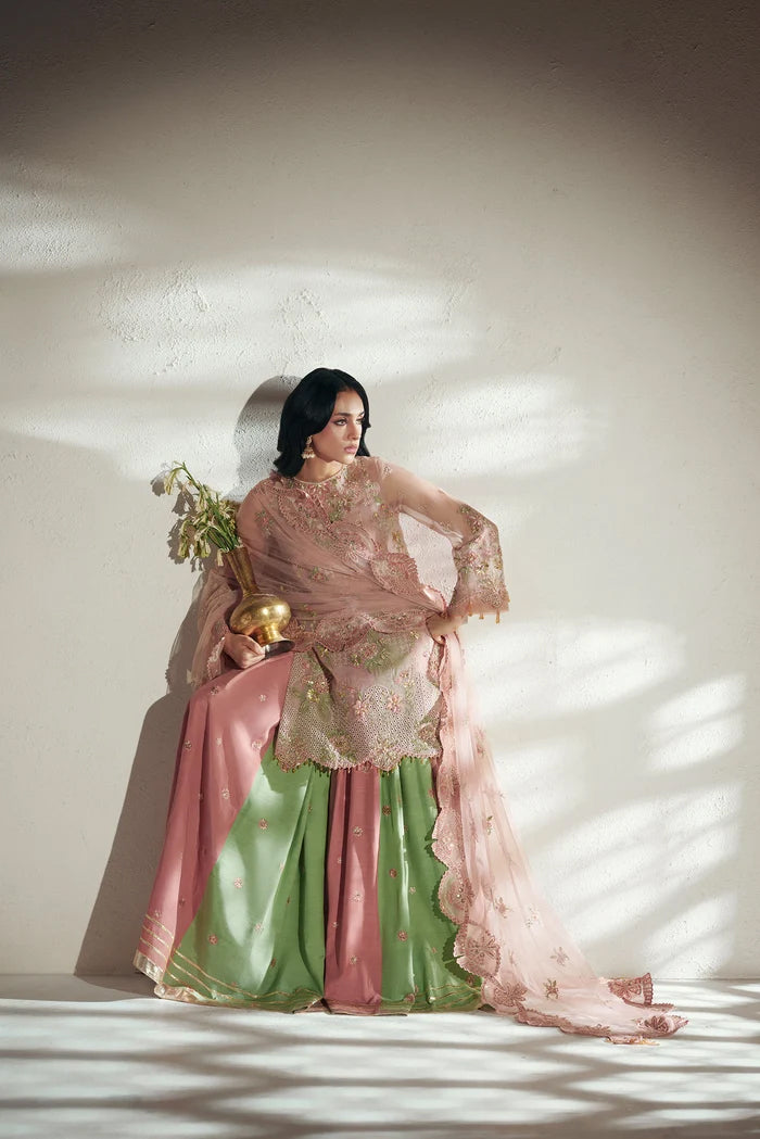 Vera Unstitched Embroidered Festive Formal Collection'26 (Blush Pink Shirt Set)