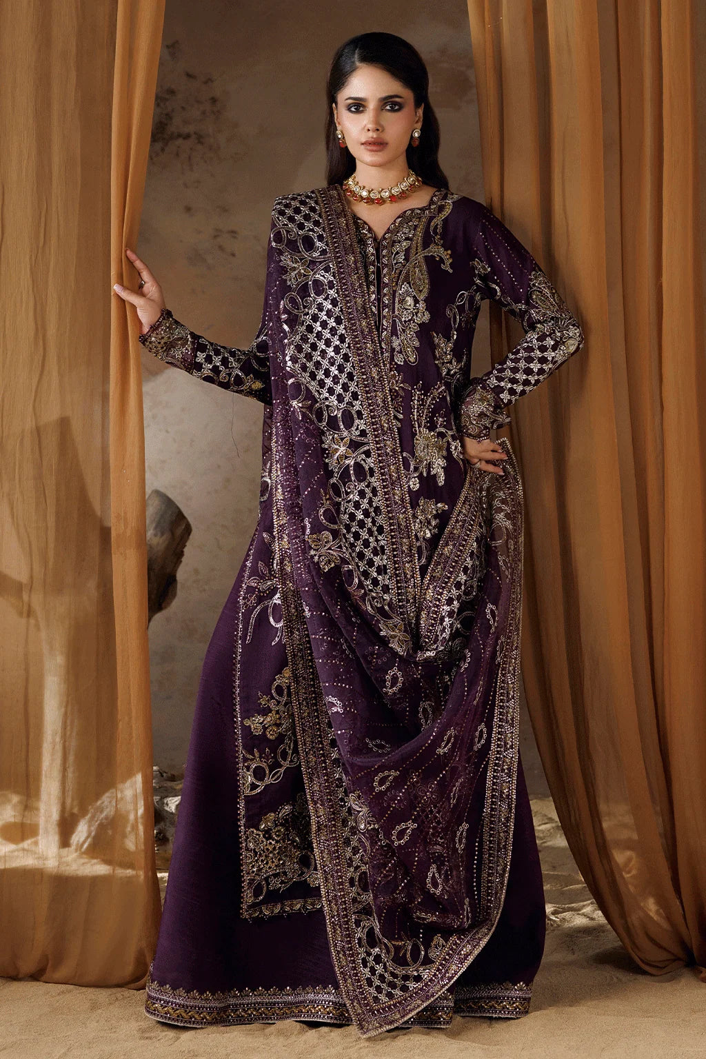 Shehnai by Ramsha | Unstitched Luxury Formal Raw Silk Collection'26 (SS-208)