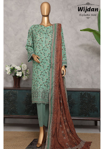 HZ Premium Print & Embroidered Lawn Collection'25 Vol-03 PEC-945