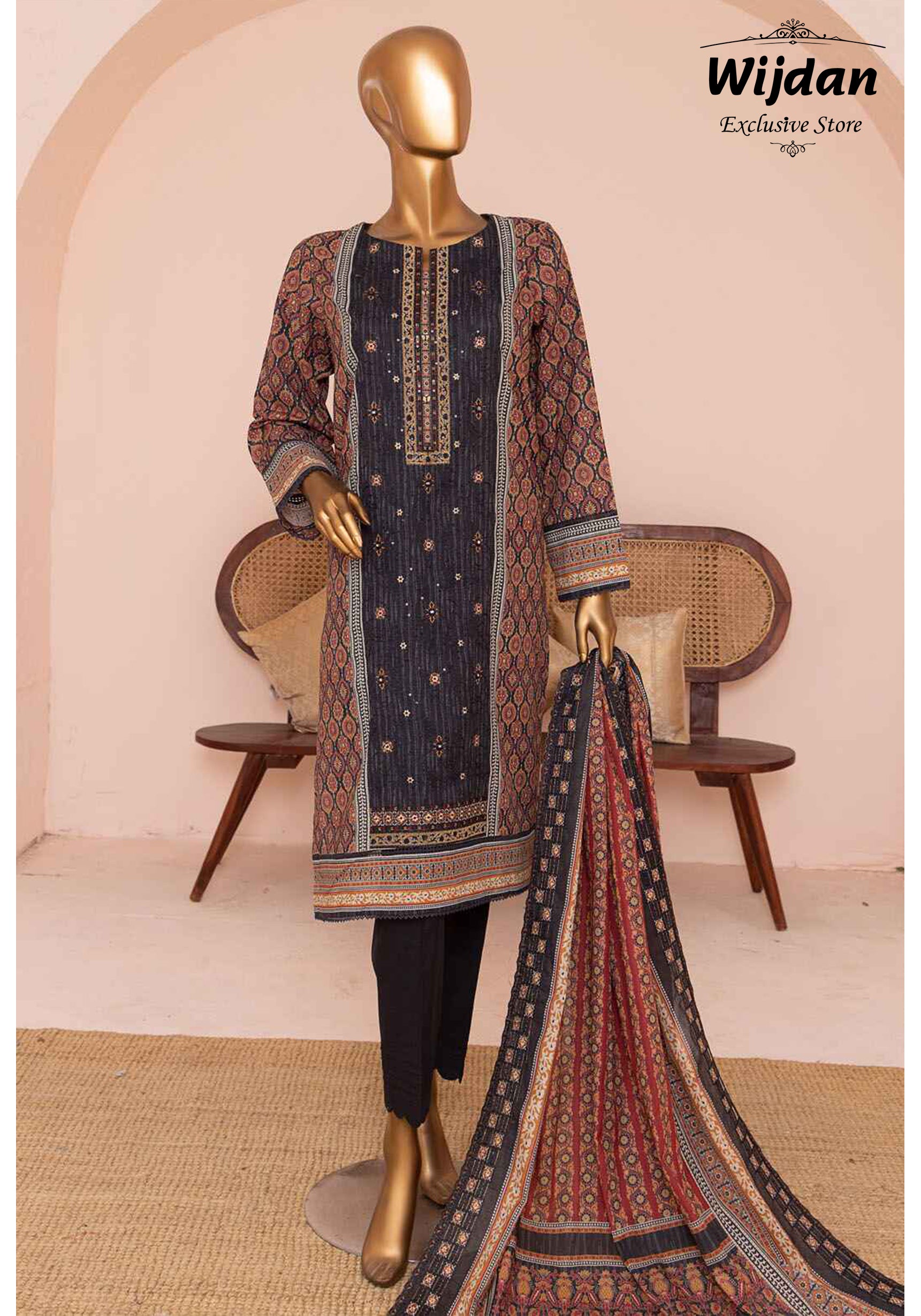 HZ Premium Embroidered Cutwork Lawn Collection Vol-01 PEC-948