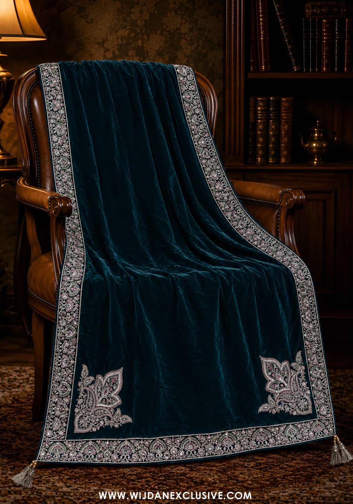 The Atelier by Zuri | Velvet Embroidered Women’s Shawls Collection'26 (D-04)