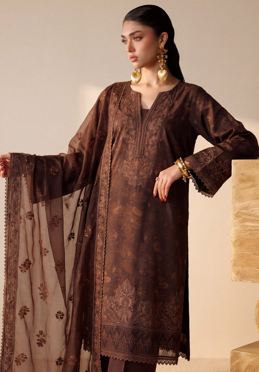 Virsa by Wijdan | Unstitched Embroidered Viscose Collection - 2026 (D-2518)