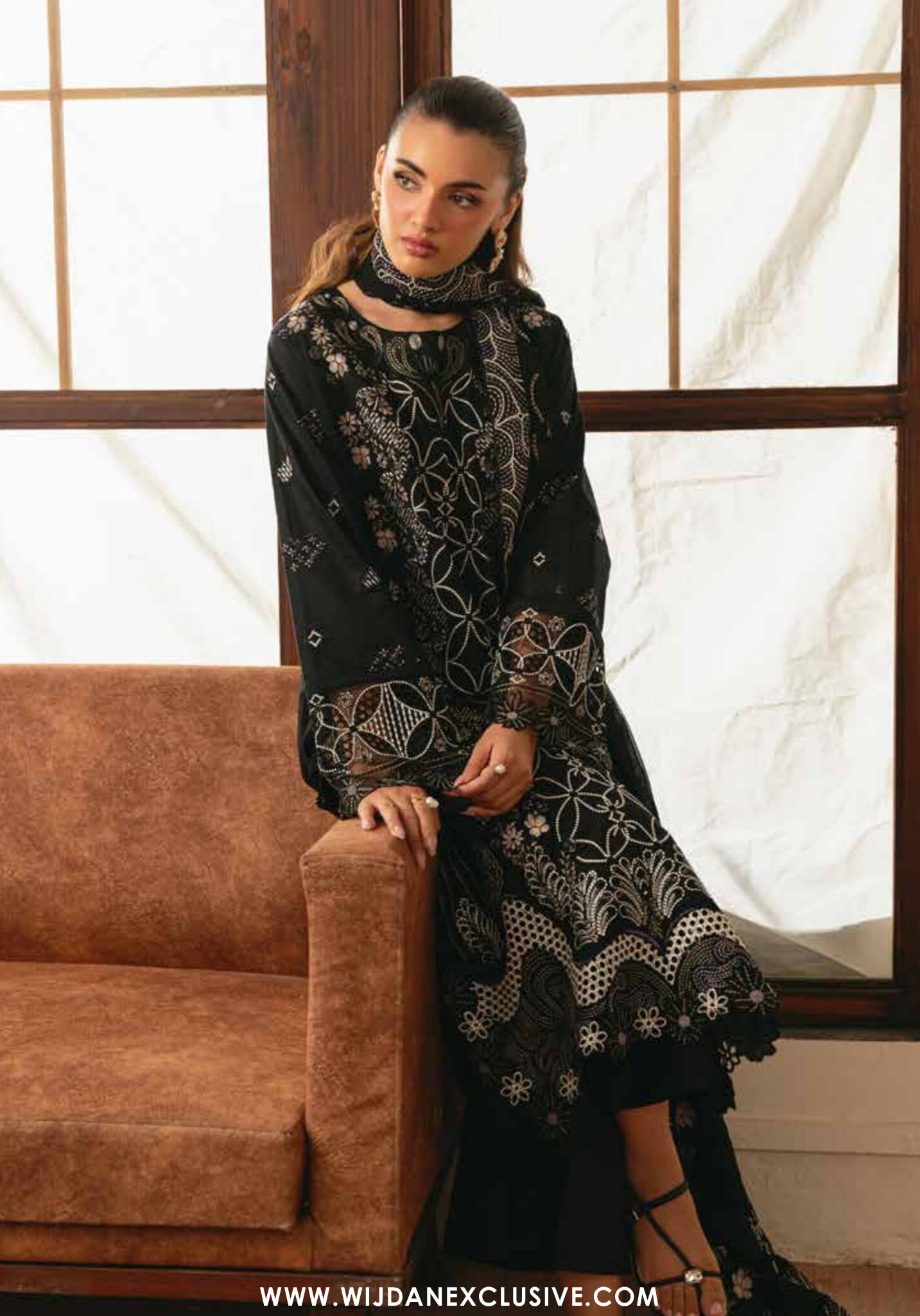 Elsa by Marjjan | Unstitched Embroidered Lawn Collection - 2026 ( 213-A)