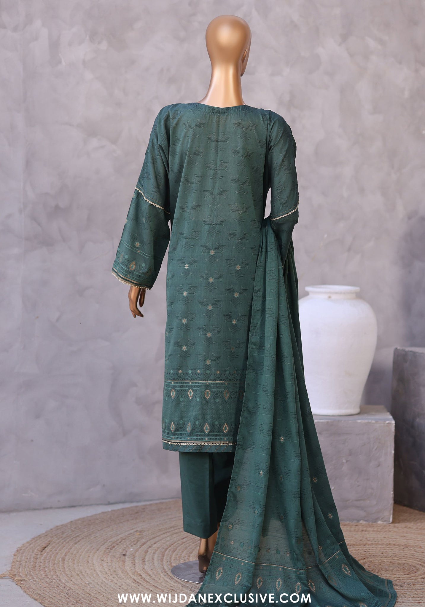 HZ Valencia Jacquard Embroidered Unstitched Lawn Collection - 2026 (VJE-7104)