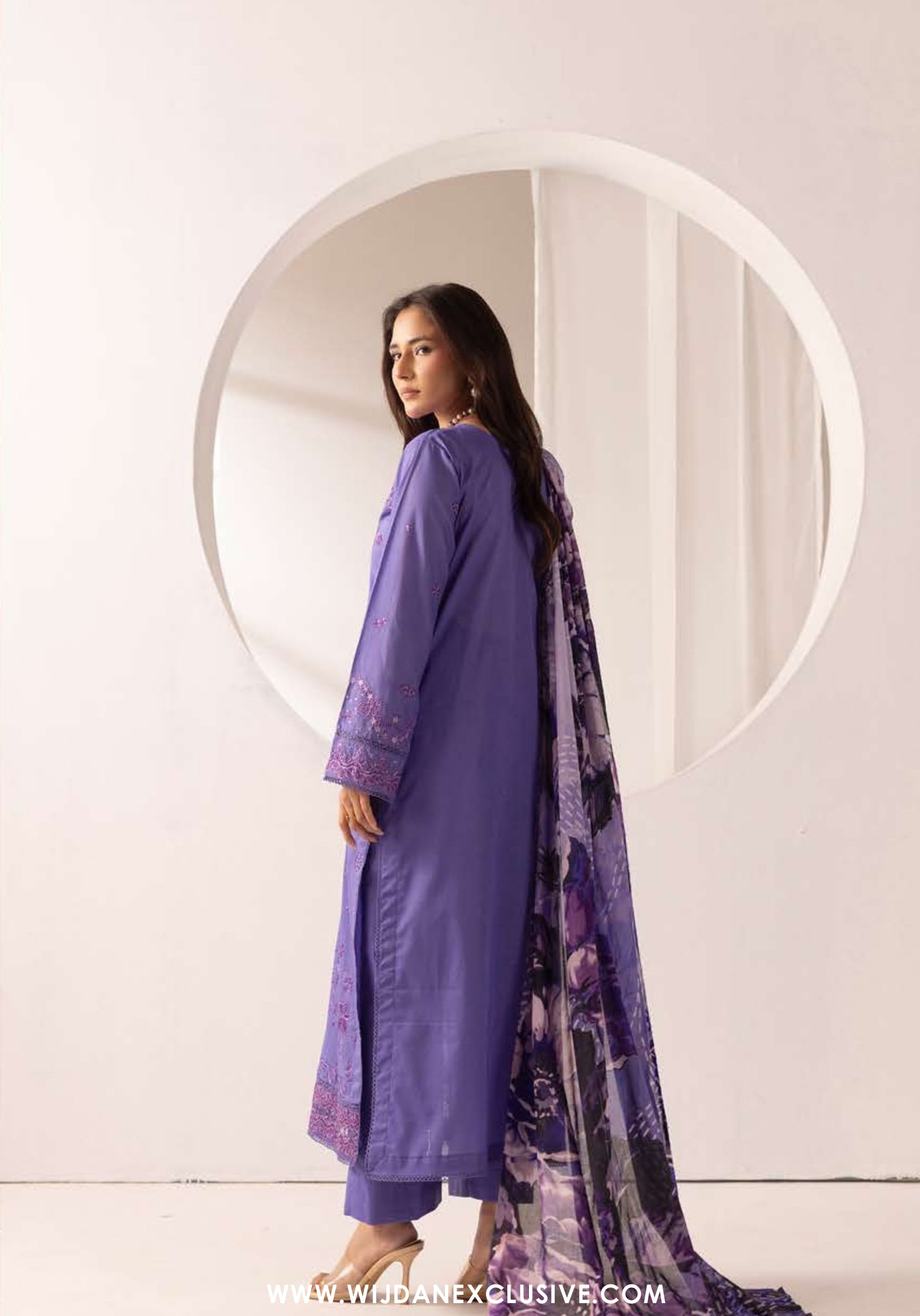 Ibtida by Nur | Unstitched Embroidered Lawn Collection - 2026 (IK-318)