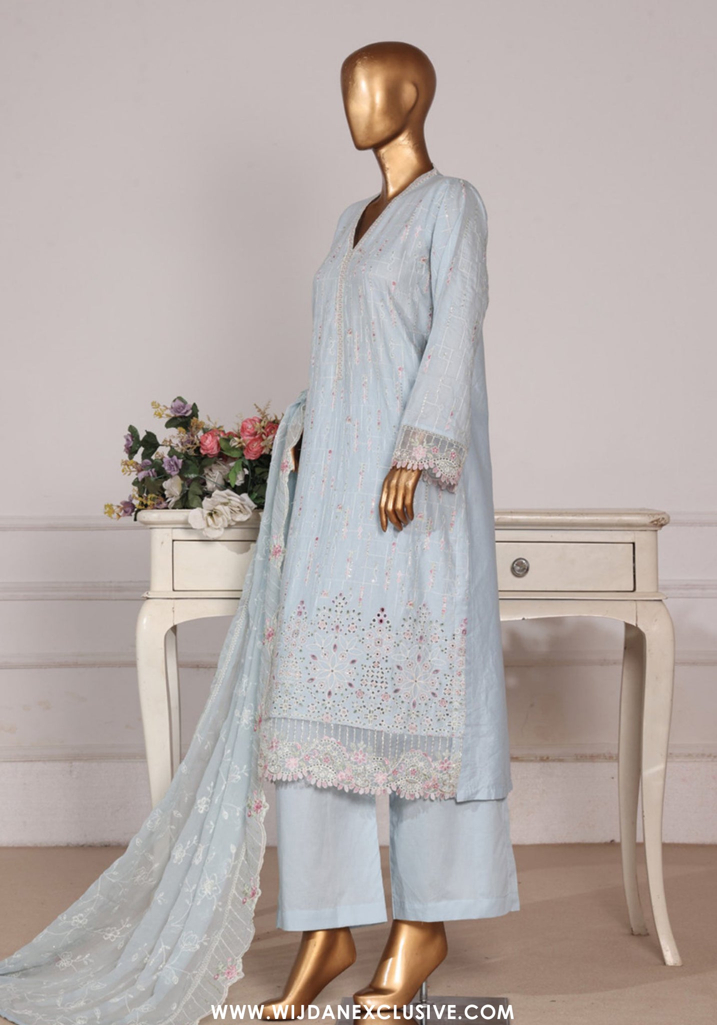 Bin Saeed Stitched Luxury Embroidered 3pc Vol-III Collection - 2026 (D-10)