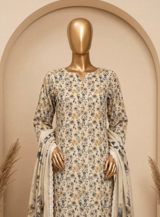 Libas e Khas 3pc Unstitched Embroidered Lawn Collection - 2026 (D-09)