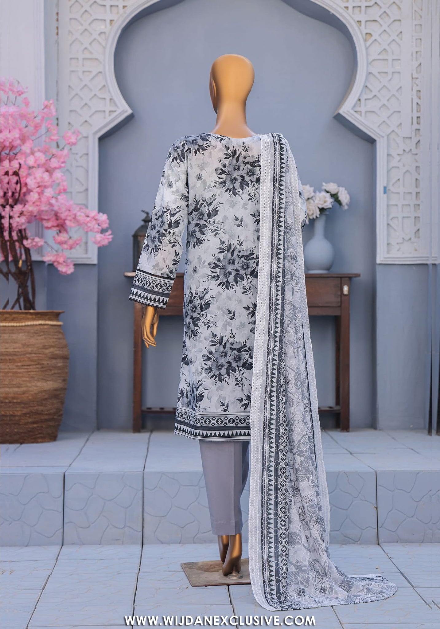 HZ Premium Unstitched Embroidered Lawn Collection - 2026 PEC-614
