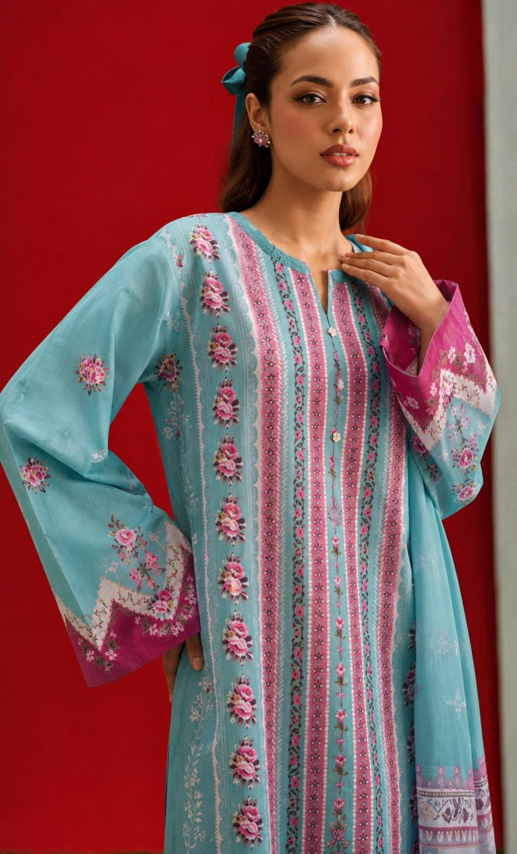 Sadabahar Stitched Printed Lawn Vol-14 Collection – 2026 (D-09)