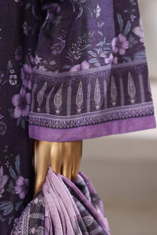 Sadabahar Stitched Printed Khaddar Shimmer Collection - 2025 (PURPLE)