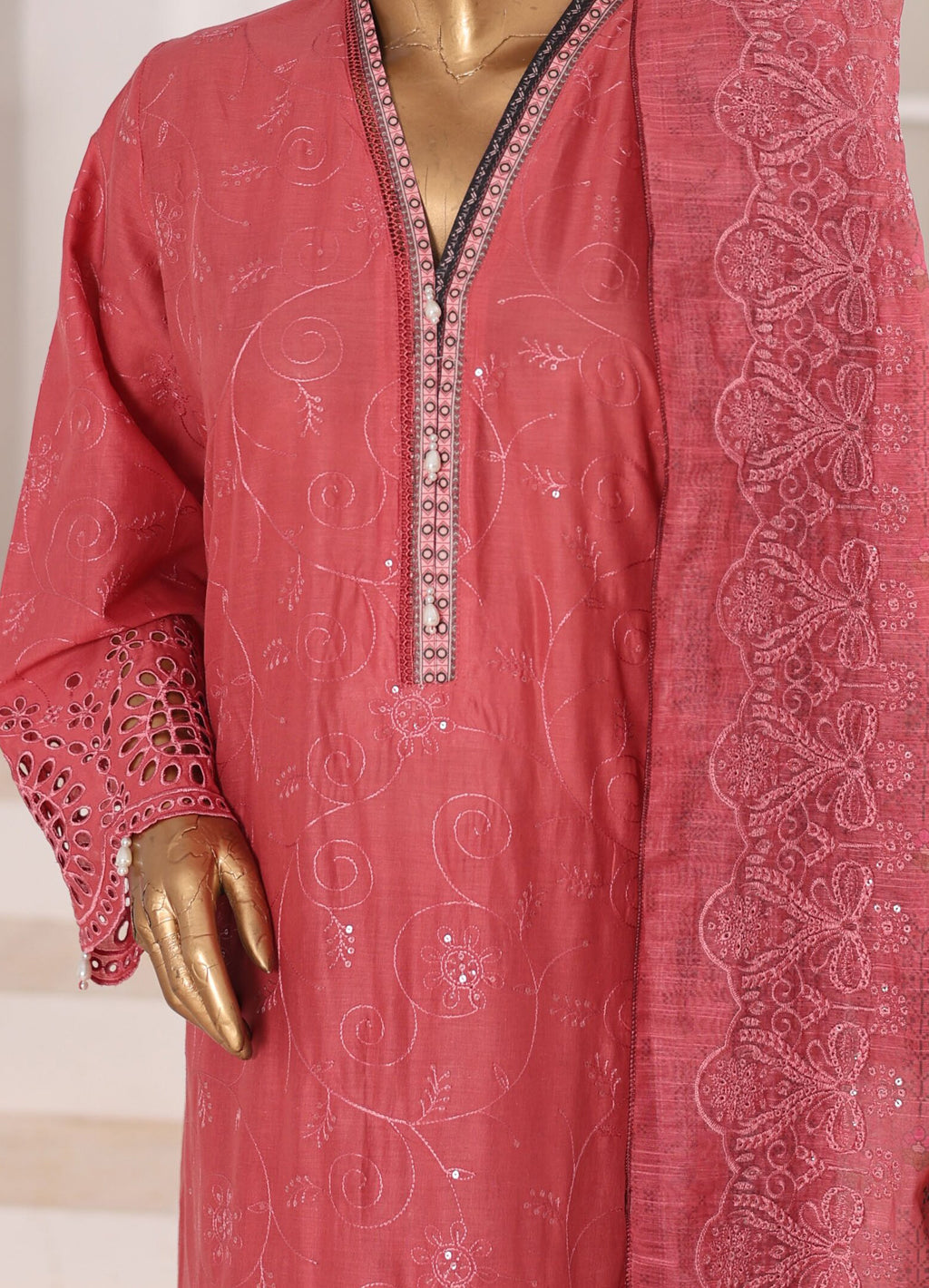 Aifa Dynasty Chikankari Unstitched Luxury Lawn Collection - 2026 (D-09)