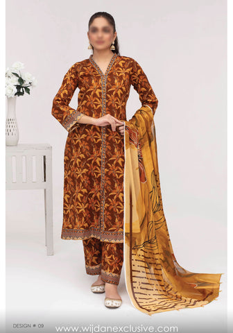Aleezay Superior Airjet Bana Dora Lawn Collection'25 by Fatima's D-09