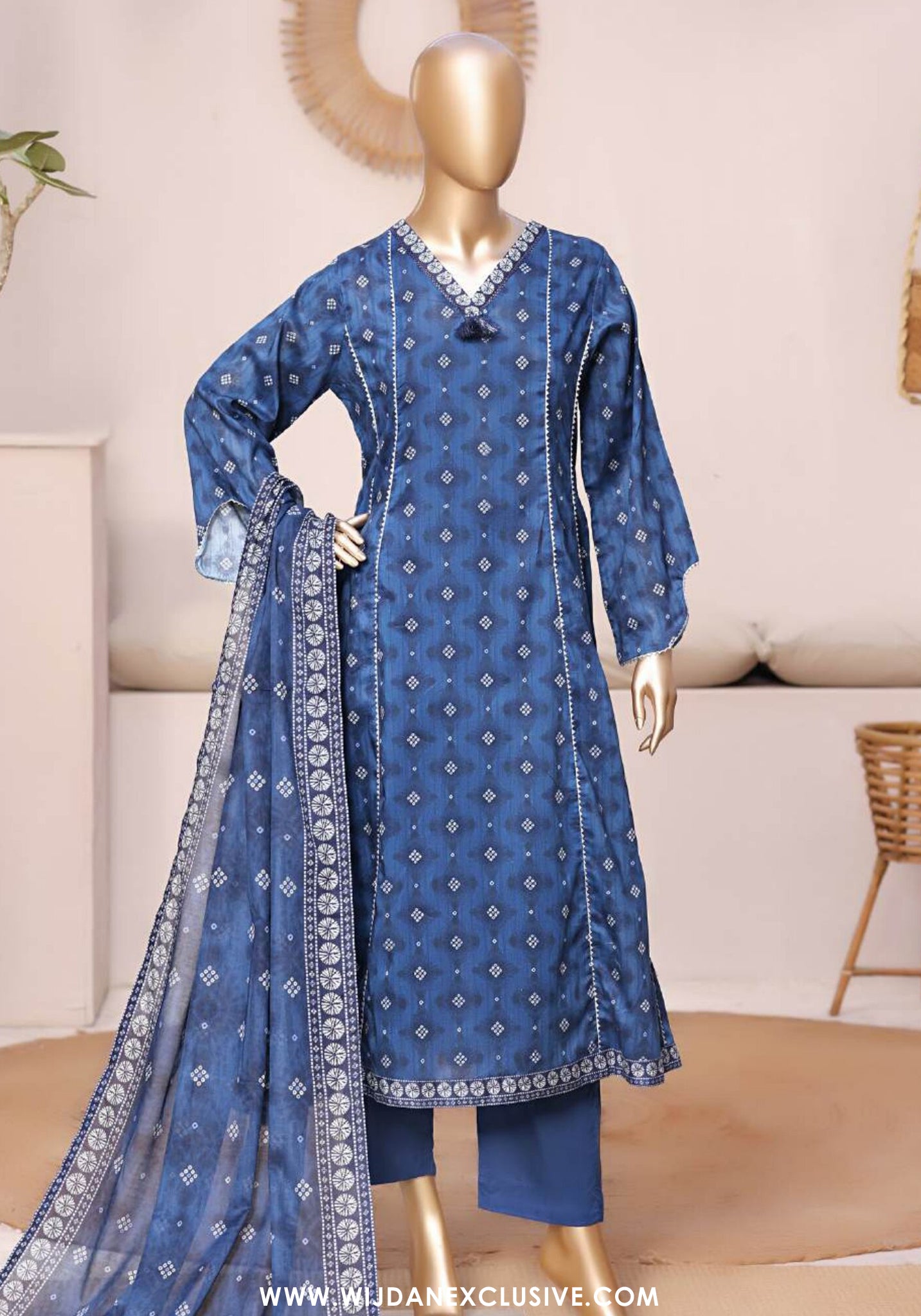 Bin Saeed Stitched Exclusive Printed Lawn 3pc Frock Vol-01 Collection - 2026 (D-09)