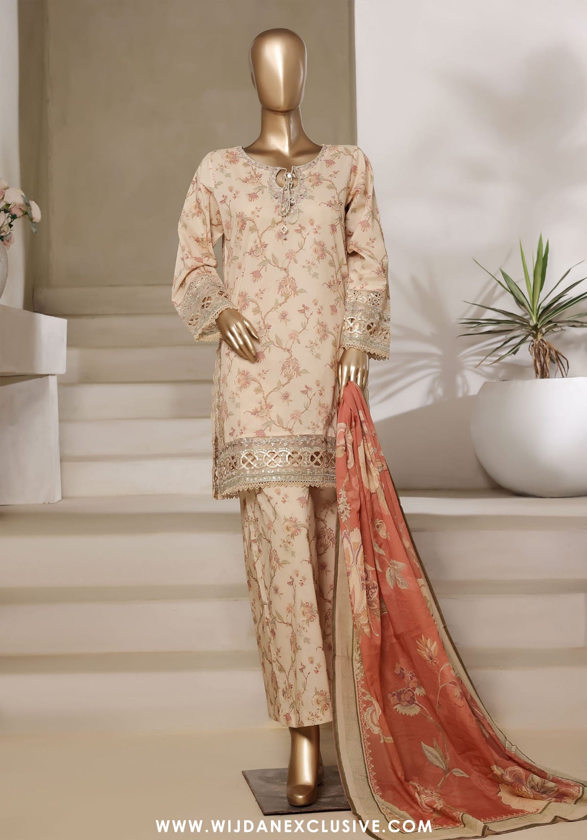 Sadabahar Signature Stitched Festive Embroidered Lawn - 2025 Vol-02 Skin