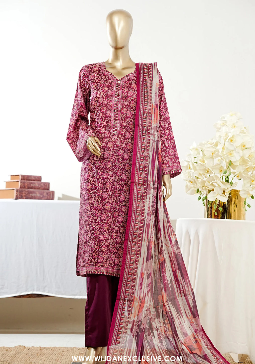 Bin Saeed Stitched Exclusive Printed Lawn Vol-07 Collection – 2026 (D-09)