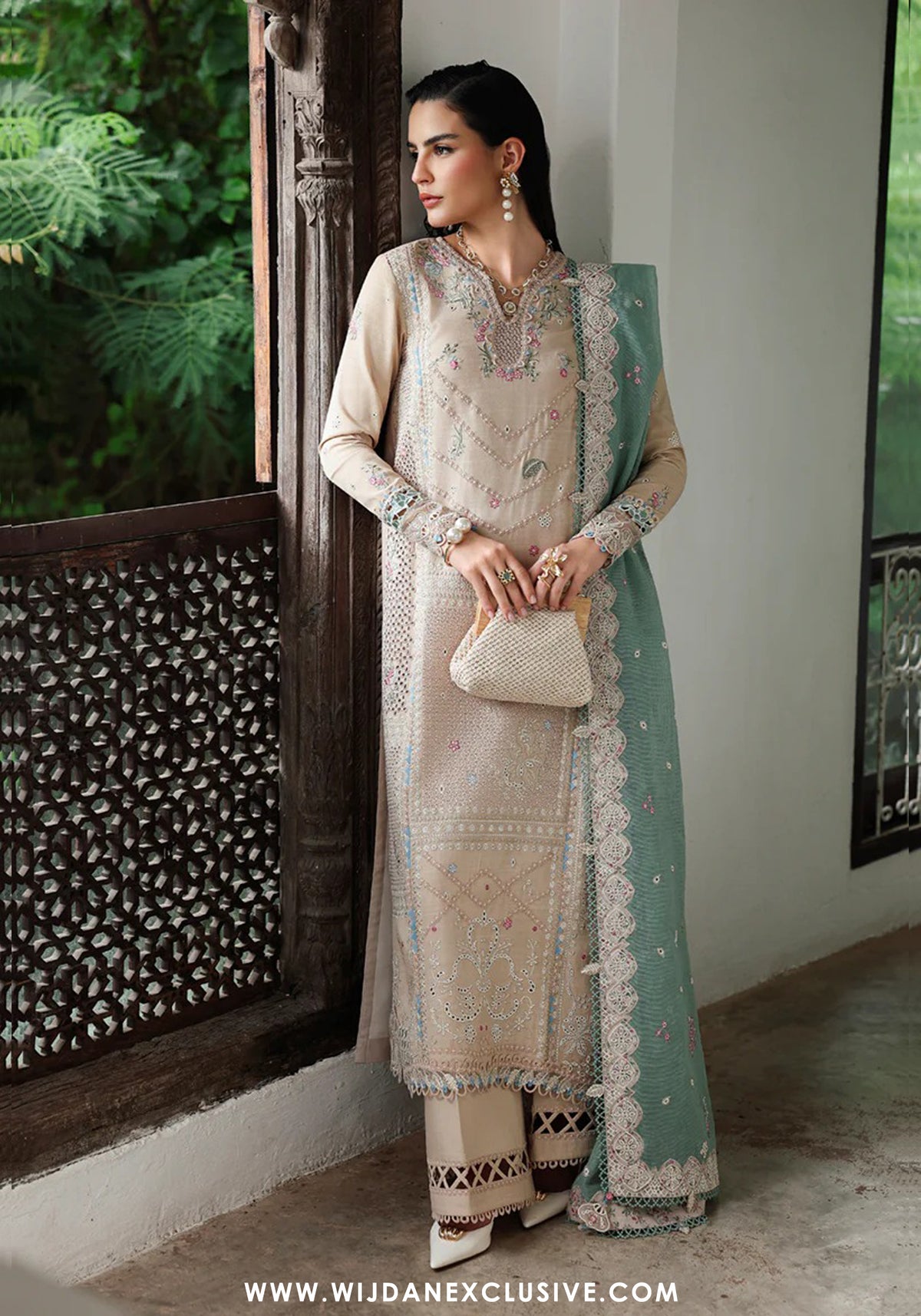 Qline Unstitched Linen Collection - 2025 KL-07 WHISPER
