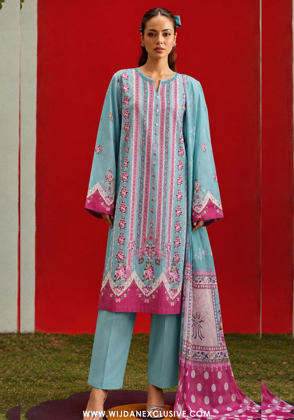 Sadabahar Stitched Printed Lawn Vol-14 Collection – 2026 (D-09)