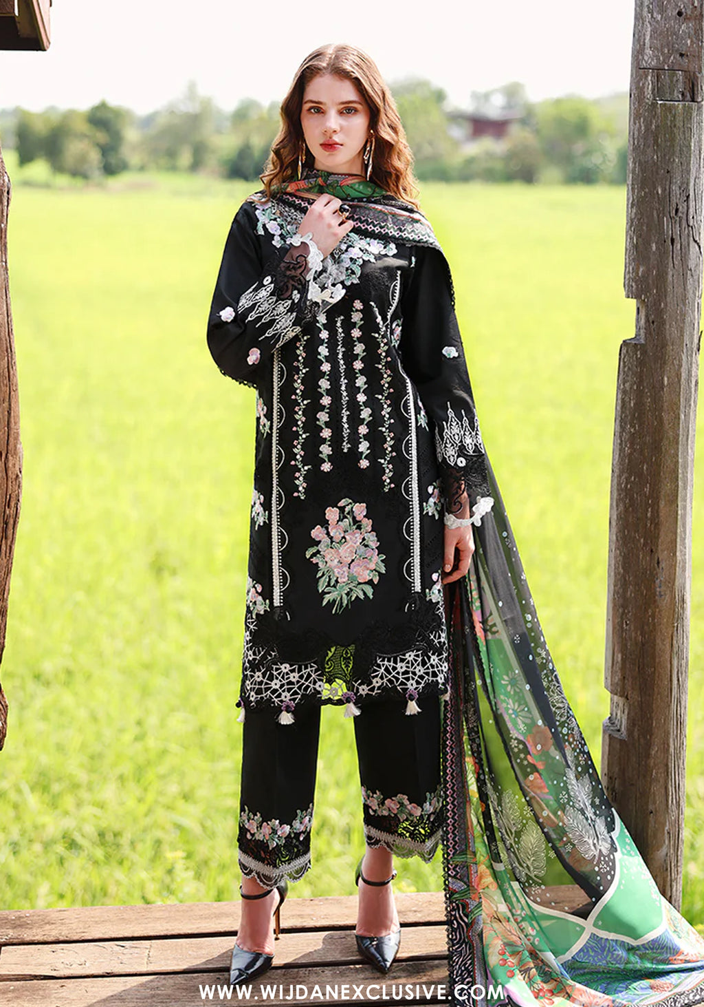 The Secret Garden by Mushq | Unstitched Embroidered Lawn Collection - 2026 (NIGHTSHADE BLOOM)