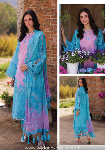 Combination Un-Stitched Lawn Collection'25 Vol-01 by Charizma D-09