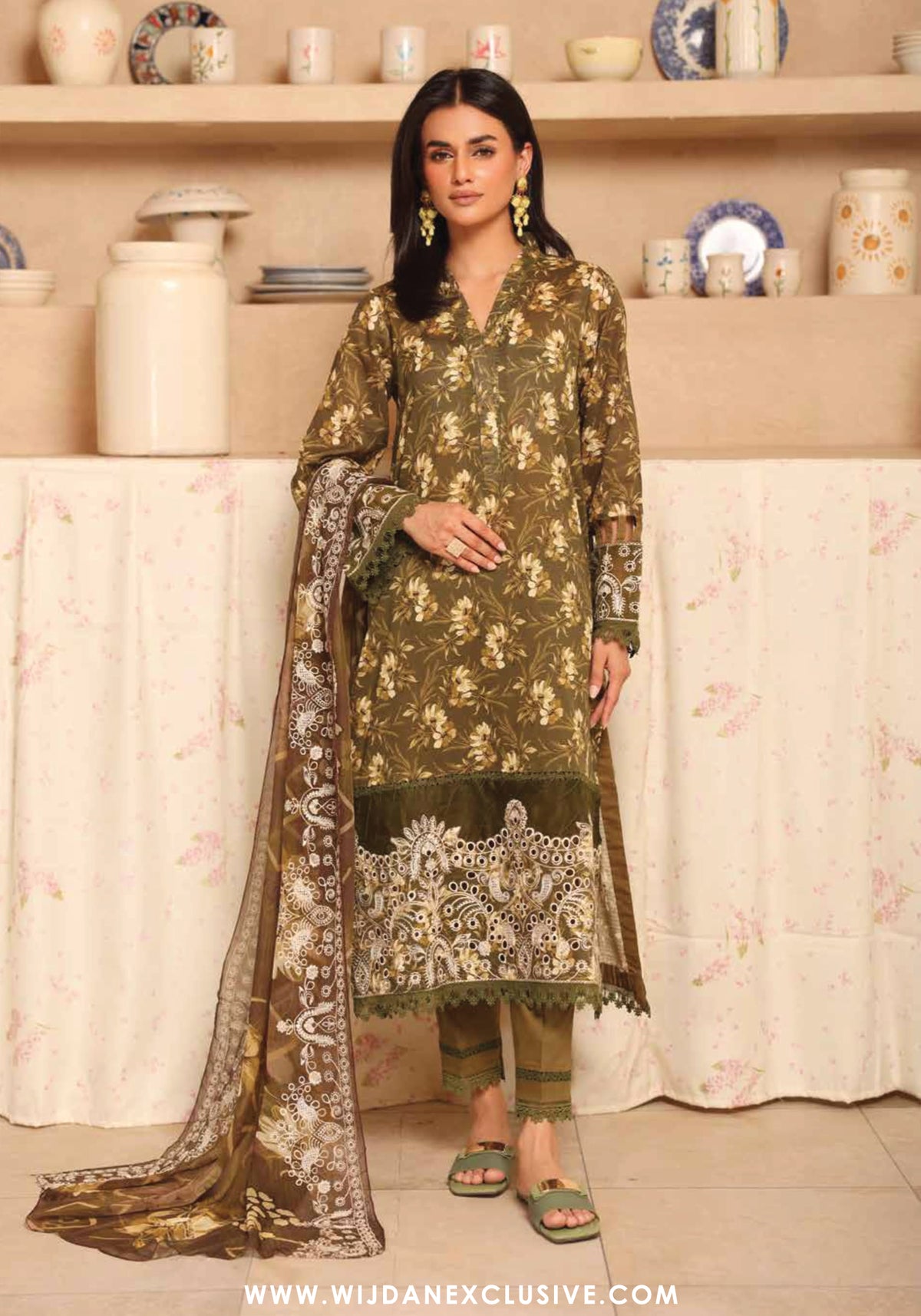 Aleeha Unstitched Embroidered Lawn Chikankari Collection - 2025 by Johra JH-945