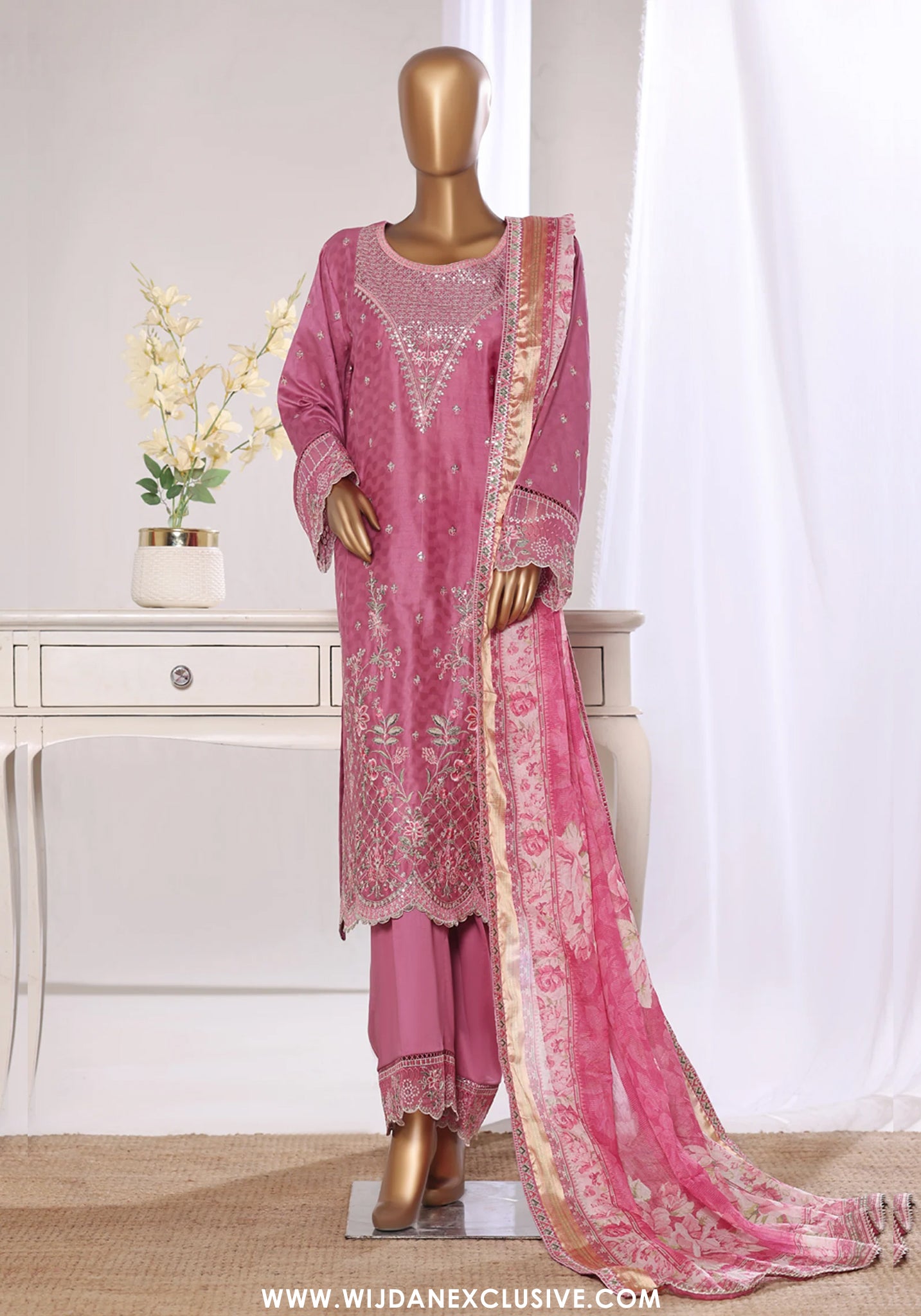 Bin Saeed Stitched Luxury Embroidered Jacquard Collection - 2026 BSJ26-08
